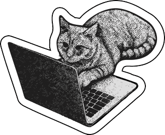 Cat on Computer